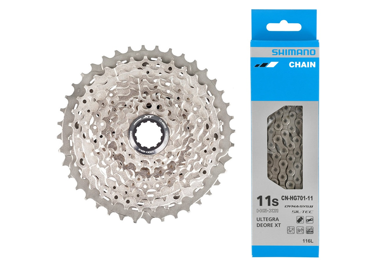 Zestaw kaseta z łańcuchcem SHIMANO Deore XT CS-M8000 + CN-HG701