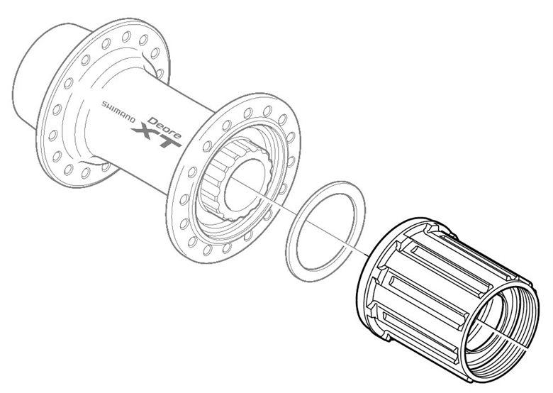 Bębenek piasty SHIMANO Deore XT FH-M775/M770