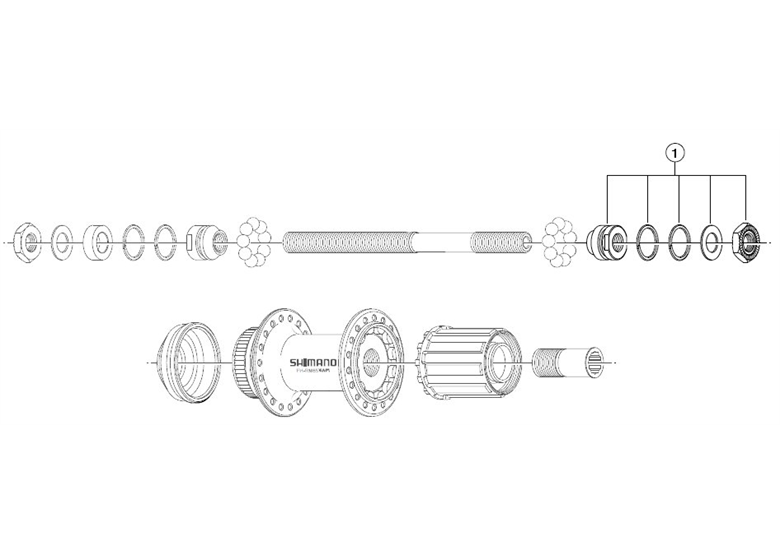 Stożek piasty tylnej SHIMANO FH-RM65