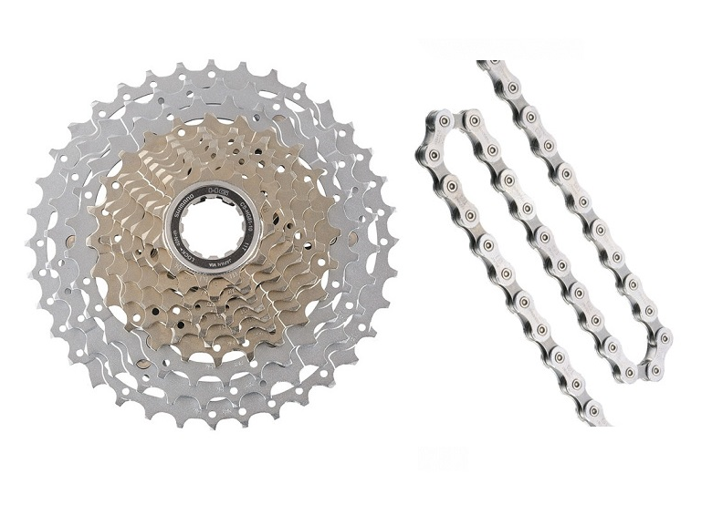 Zestaw kaseta z łańcuchcem SHIMANO SLX CS-HG81 + CN-HG95