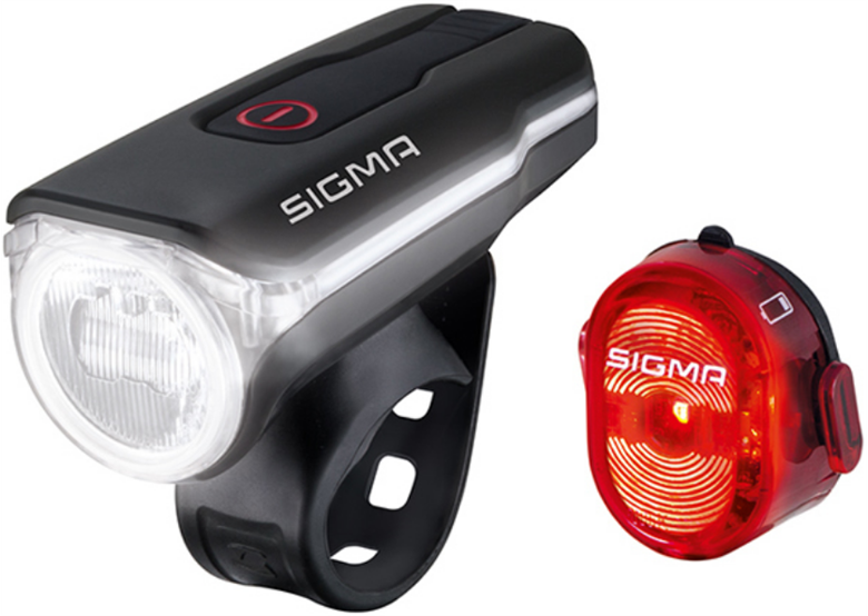 Zestaw lampek rowerowych SIGMA Aura 60 + Nugget II