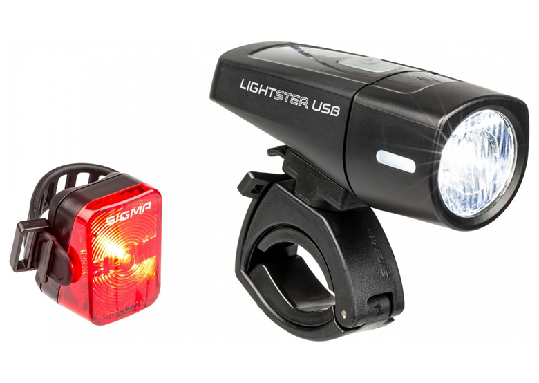 Zestaw lampek rowerowych SIGMA Lighster USB K-set