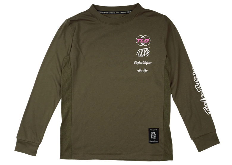 Koszulka rowerowa dziecięca TROY LEE DESIGNS Skyline Ride Worldwide LS