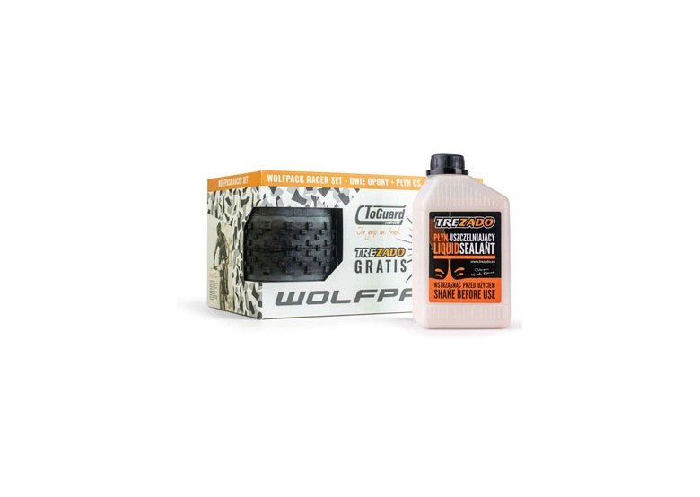 Zestaw opon + płyn uszczelniający WOLFPACK Race