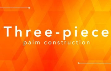Three-piece palm construction